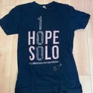 Hope Solo US Women’s Soccer Short Sleeve T-Shirt Size S Blue EUC